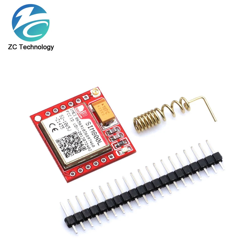 Módulo GSM/GPRS SIM800L Core (Quad-Band, Serial TTL) con Interfaz IPX, Antena PCB y Ranura Micro SIM para Arduino