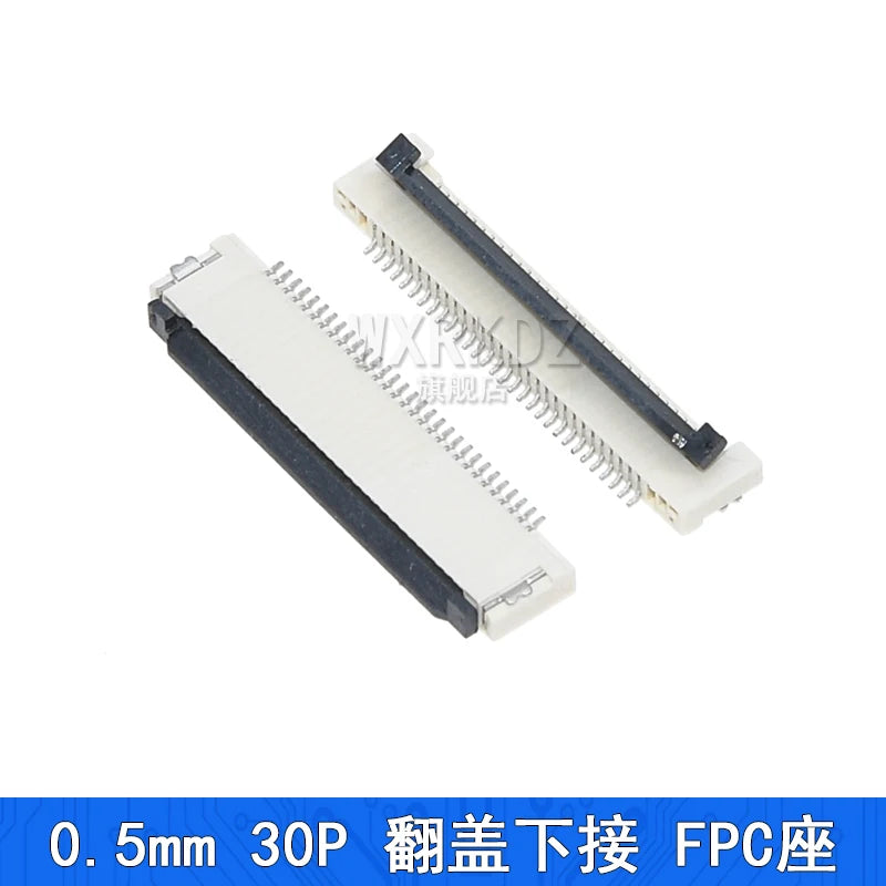 10PCS FFC FPC Connector Flat Cable Socket 0.5MM Adapter 4/5/6/7/8/9/10/12/14/16/18-40P 45/50/54/60/64Pin Down Flip Type Plug Kit