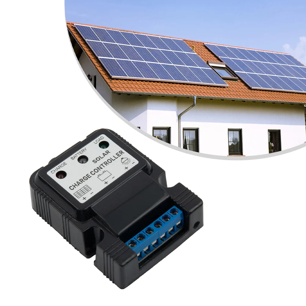 Controlador Carga Solar 10A 6V/12V Auto Identificación Accesorios Sistema PV