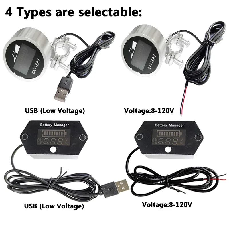 Display Lector BMS Inalámbrico Bluetooth ANT - Pantalla Indicadora Voltaje/Capacidad Batería Litio