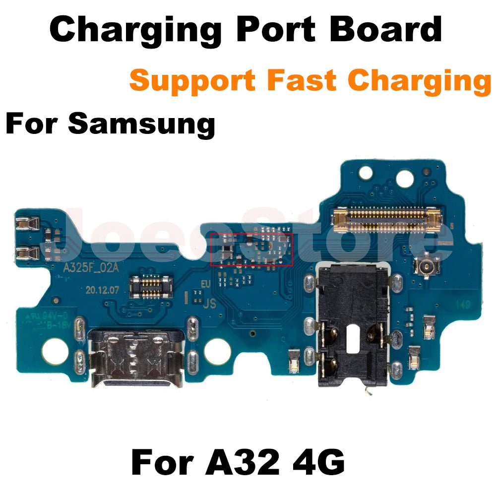 Placa Puerto Carga Rápida USB con Micrófono y Flex para Samsung Galaxy A12-A14/A23/A24/A33/A52/A53/A72/A73