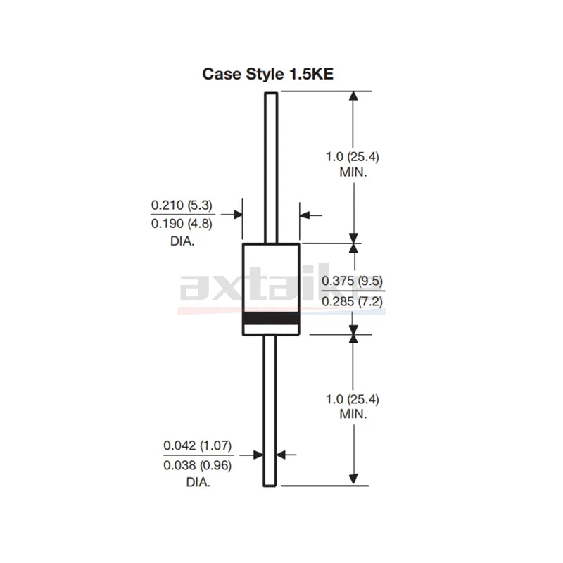 20PCS 1500W TVS Diode 1.5KE51A 1.5KE56A 1.5KE62A 1.5KE68A 1.5KE75A 1.5KE82A 1.5KE91CA 51V 56V 62V 68V 75V 82V 91V DO-201AD