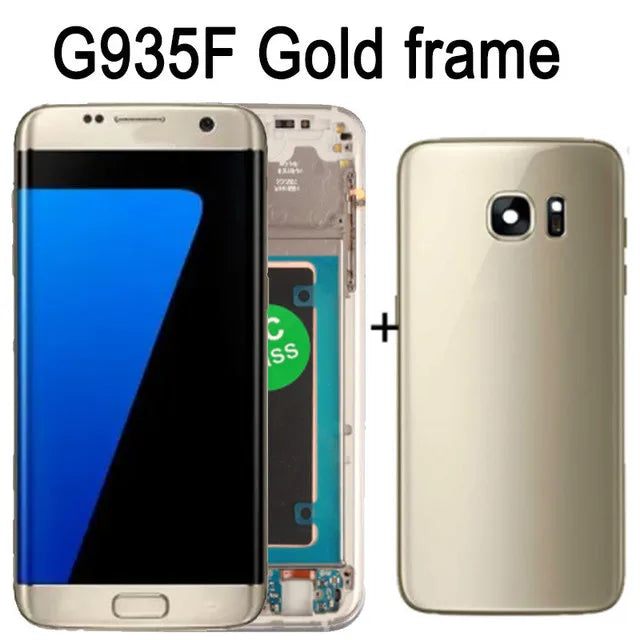 Pantalla AMOLED 5.5" con Digitalizador Táctil para Samsung Galaxy S7 Edge (G935/G935F) (Con Sombra Quemada, Probada) + Tapa Trasera