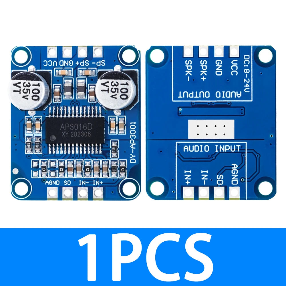 Módulo Amplificador Digital Mono Clase D Alta Potencia DC 8V-24V 4-8 Ohm (30W-300W)