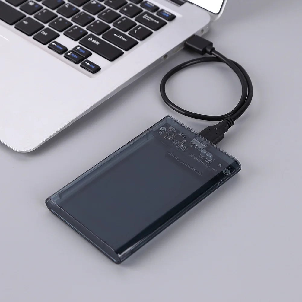 Carcasa Externa Transparente USB 3.0 / Tipo C 3.1 a SATA para Disco Duro HDD/SSD 2.5" Caja Caddy