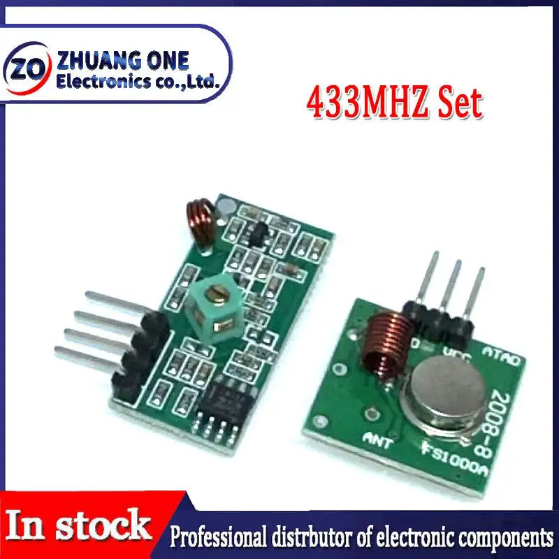 Kit Transmisor y Receptor RF Inalámbrico (433MHz / 315MHz, 5V DC) para Arduino/Raspberry Pi/ARM/MCU DIY
