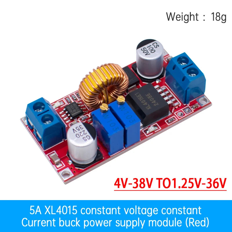 Módulo Cargador Batería Litio CC/CV 5A/12A DC-DC Step-Down con Indicador LED