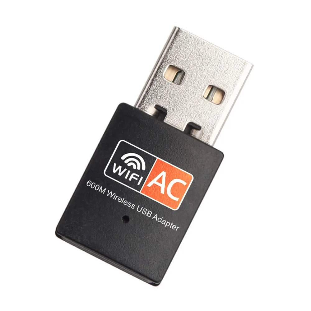 Adaptador USB WiFi 600Mbps Doble Banda (2.4G/5G) 802.11ac Mini Tarjeta Red Inalámbrica Receptor
