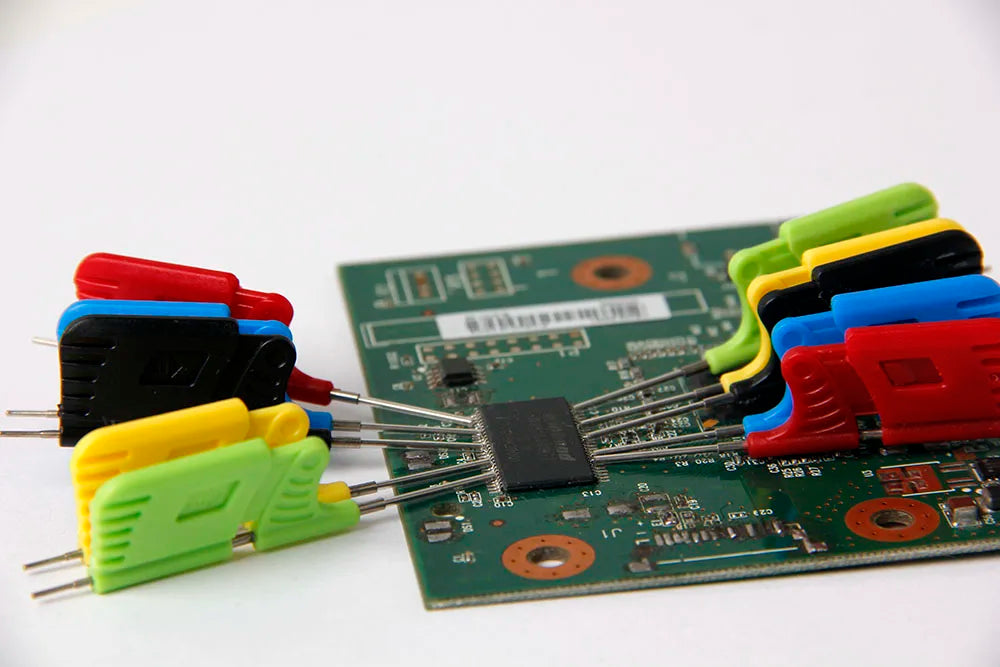 Micro Clip Universal (x10) para Test IC SMD (SOP/SOIC/TSOP/SSOP/SOP8) - Adaptador Pin para Analizador Lógico