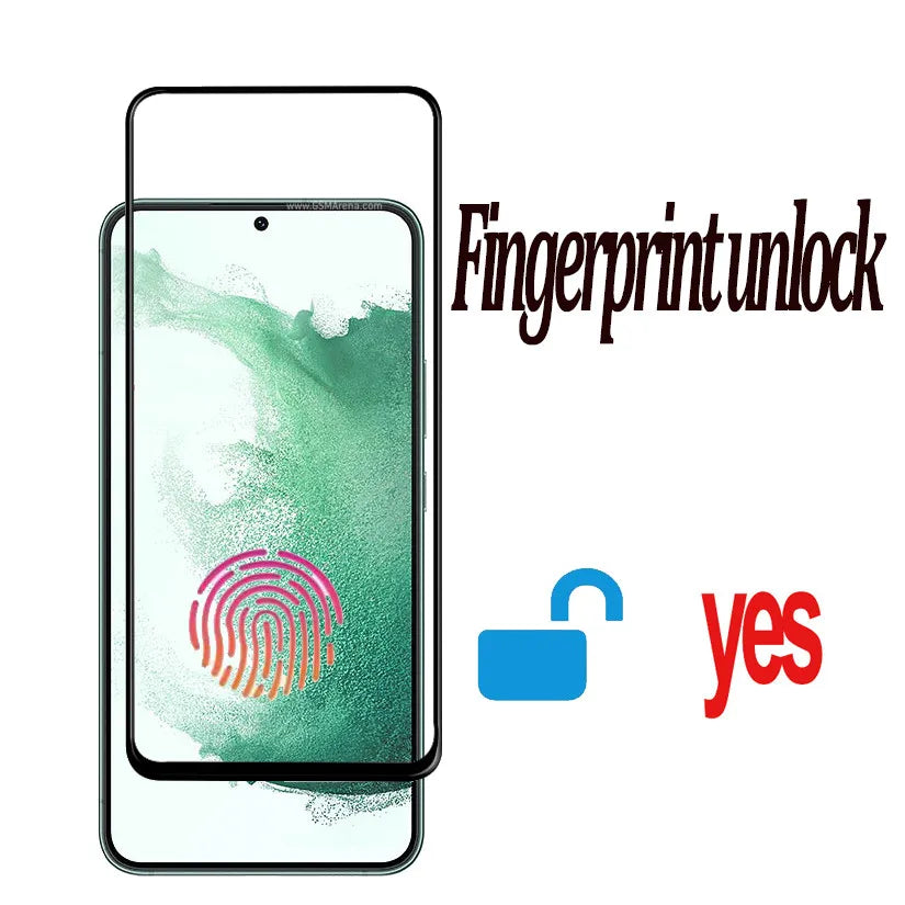 Protector Pantalla Cristal Templado para Samsung Galaxy S21 FE/S22 Plus/S23 (Compatible Desbloqueo Huella)