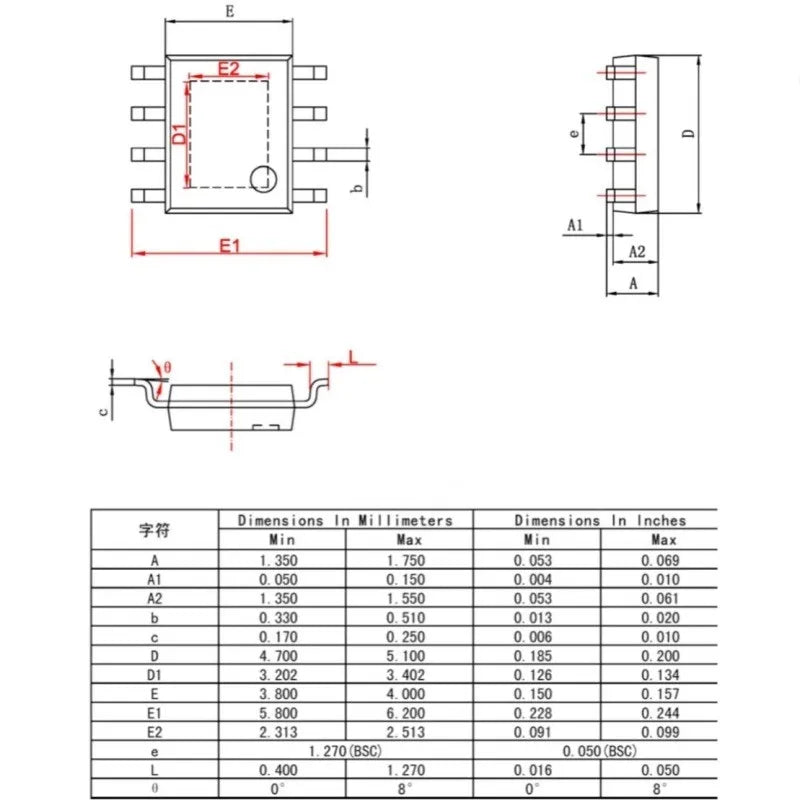 Circuito Integrado (IC) Carga Batería Litio IP2312 (ESOP-8, 5V/2A) (Nuevo Original, 5 Unidades)