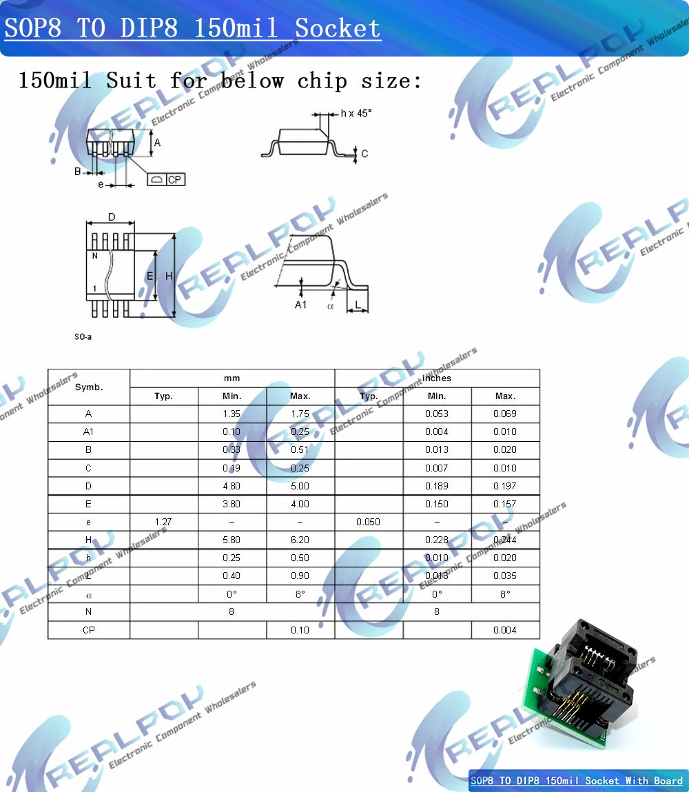 Kit Programador USB CH341A EEPROM/Flash/BIOS con Clip SOIC8, Adaptador 1.8V y ZIF Socket