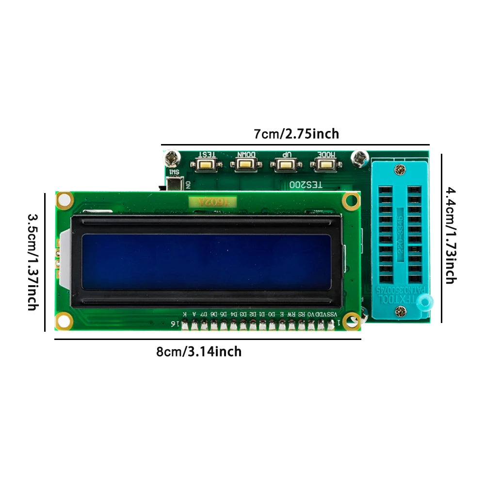 Tester Digital Circuitos Integrados TES200 Verificador Compuertas Lógicas IC Serie 74/40