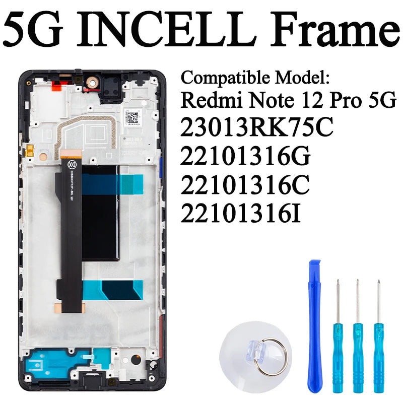 2209116AG 22101316C Premium Lcd For Xiaomi Redmi Note 12 Pro 4G Display Note 12 Pro Plus Touch Screen For Redmi Note 12 Pro 5G