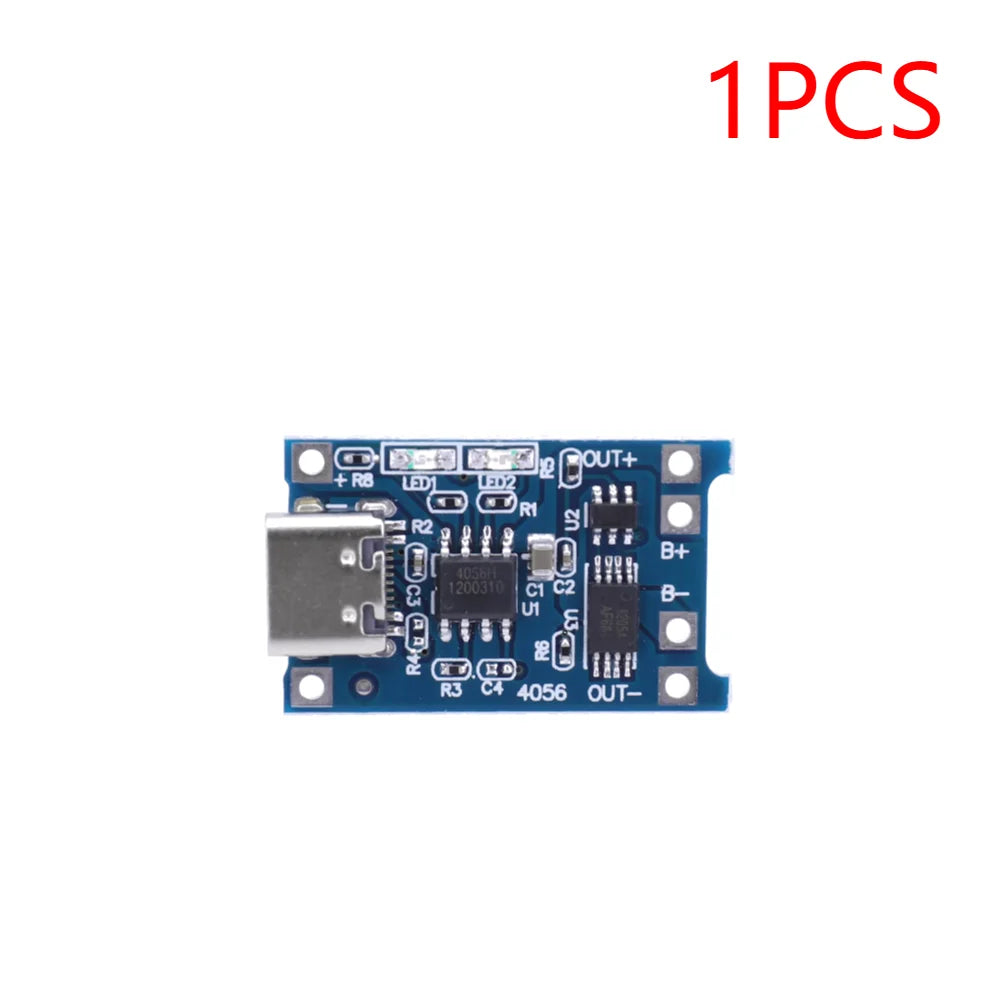 1-10pcs Type-c Micro / TYPE C 5V 1A 18650 TP4056 Lithium Battery Charger Module Charging Board With Protection Dual Functions 1A