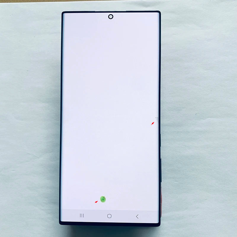 Pantalla 6.8" Super AMOLED con Marco y Digitalizador Táctil para Samsung S22 Ultra (S22U/S908B/S908U) (Con Defecto Estético)