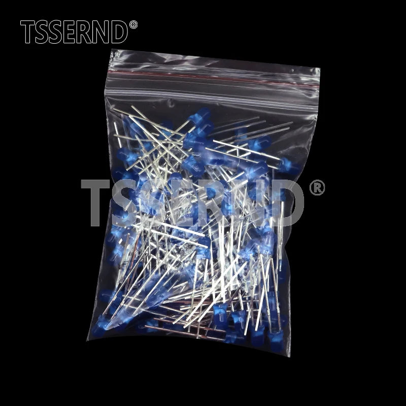 Kit Surtido Diodo LED F3 (3mm) Colores (Blanco/Verde/Rojo/Azul/Amarillo/Naranja/Rosa/Púrpura/Blanco Cálido) DIY (60/100 Piezas)