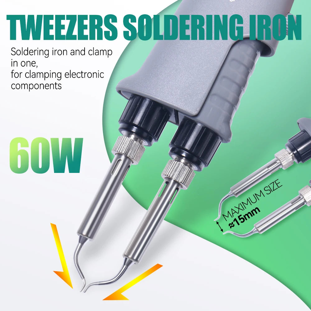 YIHUA 938D Portable Tweezers Soldering Station 110V 220V Soldering Iron Station Chip Desoldering Kit Set SMD Welding Equipment