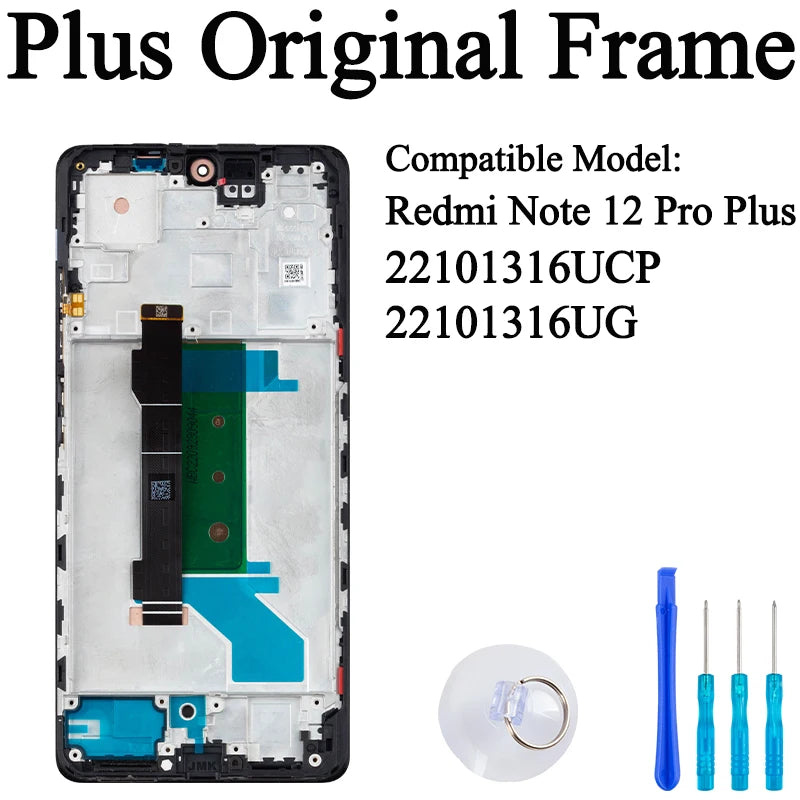 2209116AG 22101316C Premium Lcd For Xiaomi Redmi Note 12 Pro 4G Display Note 12 Pro Plus Touch Screen For Redmi Note 12 Pro 5G