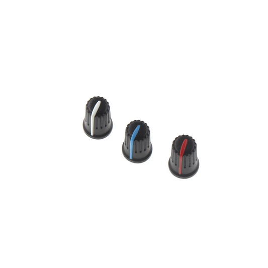 20pcs Potentiometer knob cap 11.4x17.8mm power amplifier audio panel adjustment cap knob two-color plastic knob