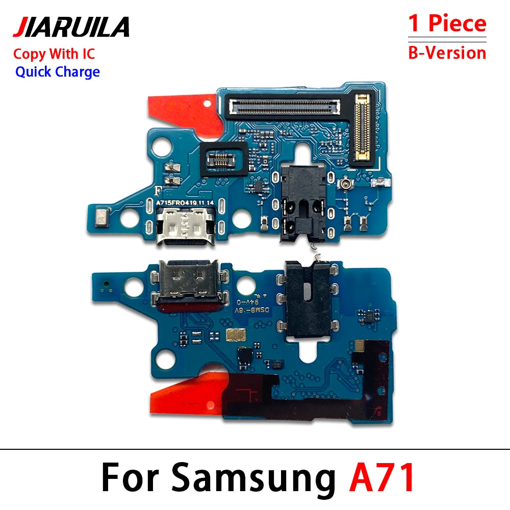 Placa Puerto Carga Micro USB con Micrófono, IC y Flex para Samsung Galaxy A02/A02S/A03S/A12/A21S/A31/A51 (1 Unidad)