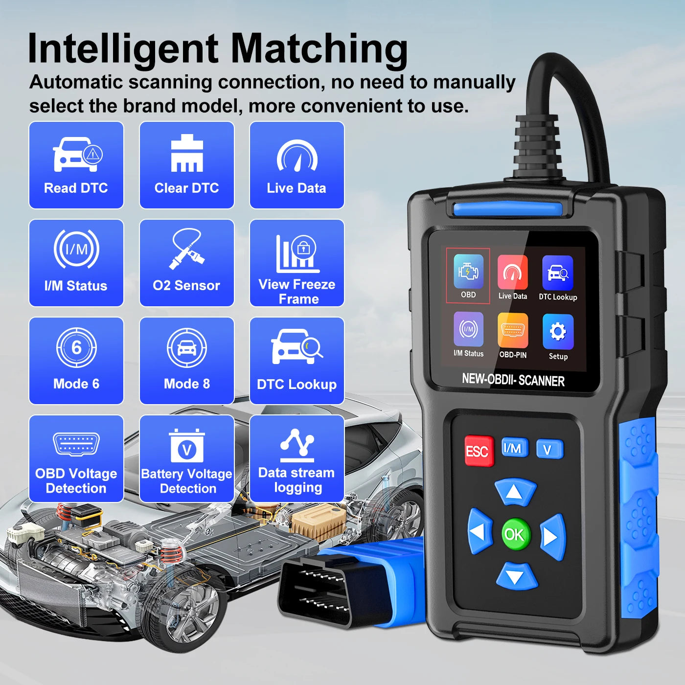 Scanner Automotriz OBD2 T200 - Lector Códigos Motor, Herramienta Diagnóstico Vehículo (Envío US Warehouse)