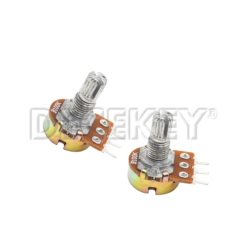 10PCS WH148 15mm 3pin Linear Potentiometer With Nuts And Washers 1K 2K 5K 10K 20K 50K 100K 250K 1M Potentiometers Kit