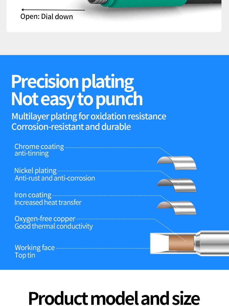 C210 Soldering Tips Compatible with JBC T210 Handle for CD-2SD/2SHE Station Welding Nozzle C210-001 C210-007 C210-008 C210-018