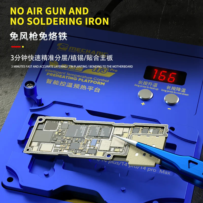 MECHANIC IT3 Pro Intelligent Preheating Platform Tool for IPhone X-15PM Motherboard Layered and IC Chip BGA Dot Matrix Repair