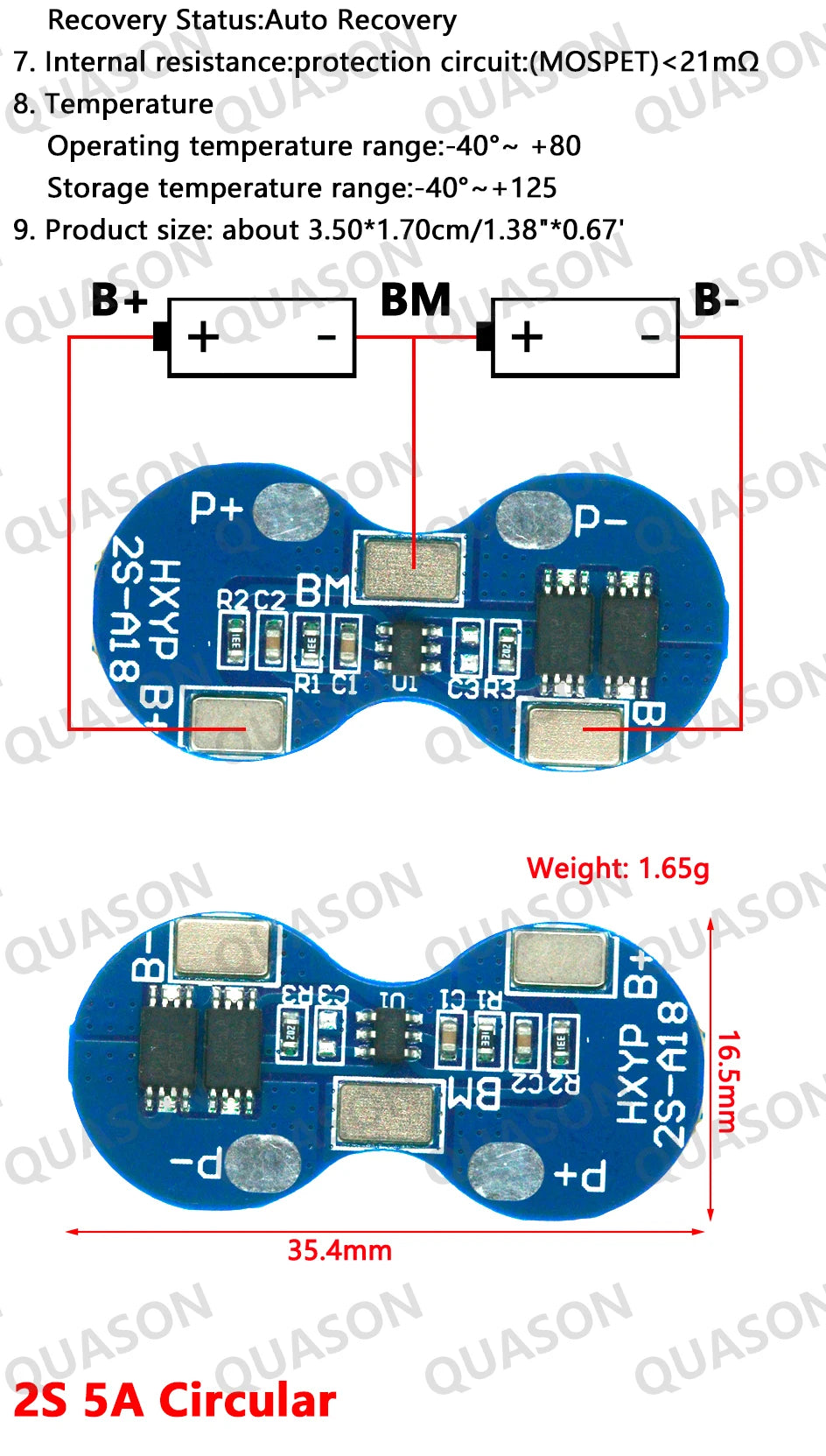 2S 3A 4A 5A 8A 10A 13A 20A 7.4V 8.4V Li-ion 18650 Lithium battery protection board / BMS board Standard / Balance