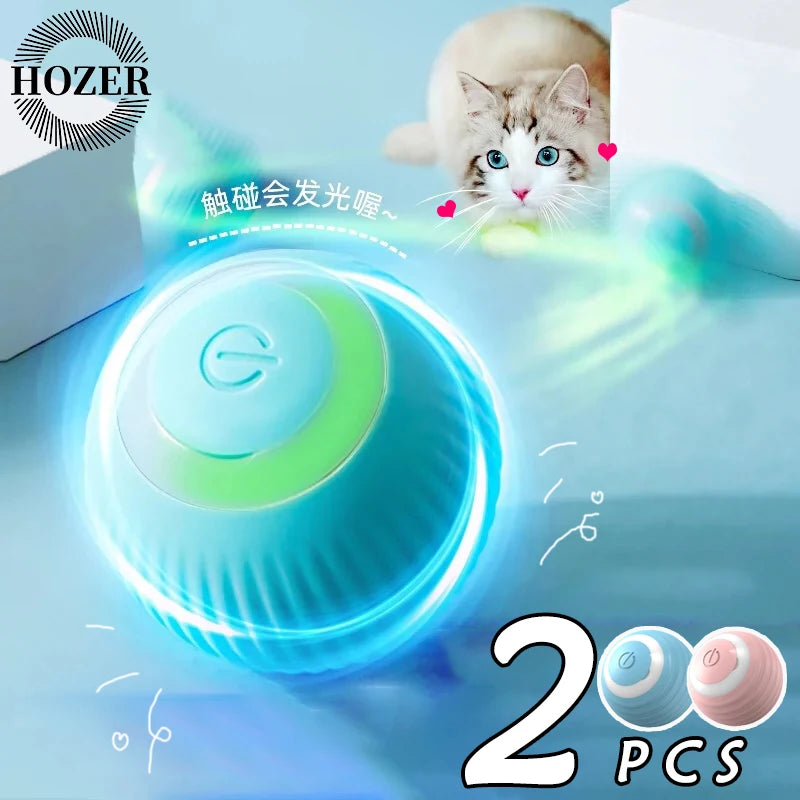 Bola Interactiva Automática Rodante Mágica para Gatos (Juguete Inteligente Electrónico Interior) Accesorios Juego Gato (2 Unidades)