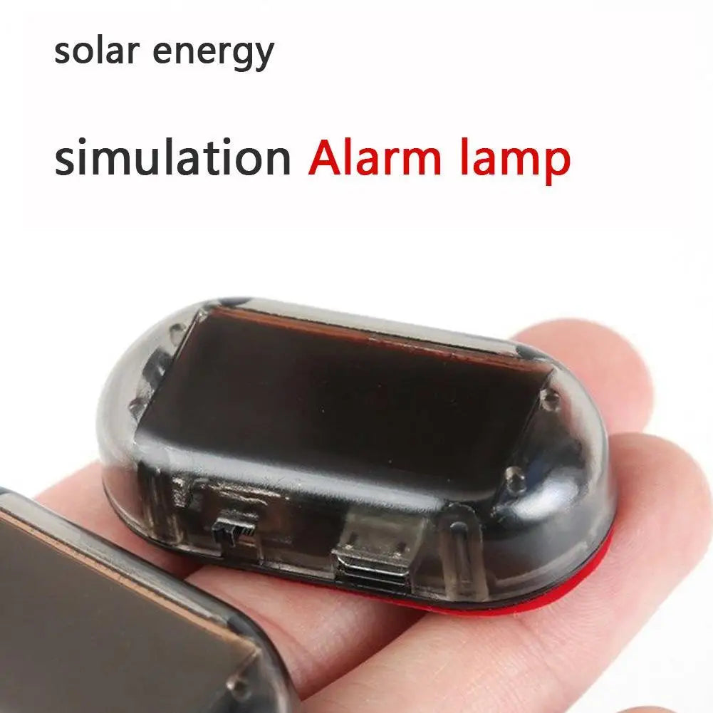 Luz Seguridad Falsa Solar para Auto (Alarma Simulada Dummy Inalámbrica) Lámpara Advertencia Antirrobo LED Intermitente