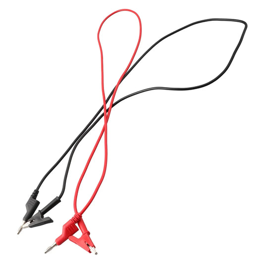 Cable Test (x2) Banana Plug 4mm a Pinza Cocodrilo (15A/1000V) - Para Fuente Poder / Multímetro