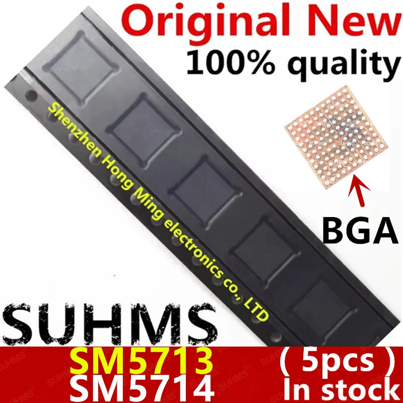Circuito Integrado (IC) Carga SM5713 / SM5714 para Samsung A8S/A12/A22/S10/S10+/A40/A50/A60 (A405/A505/A507/A515) (5 Unidades) (Nota: Relacionado lotes anteriores)