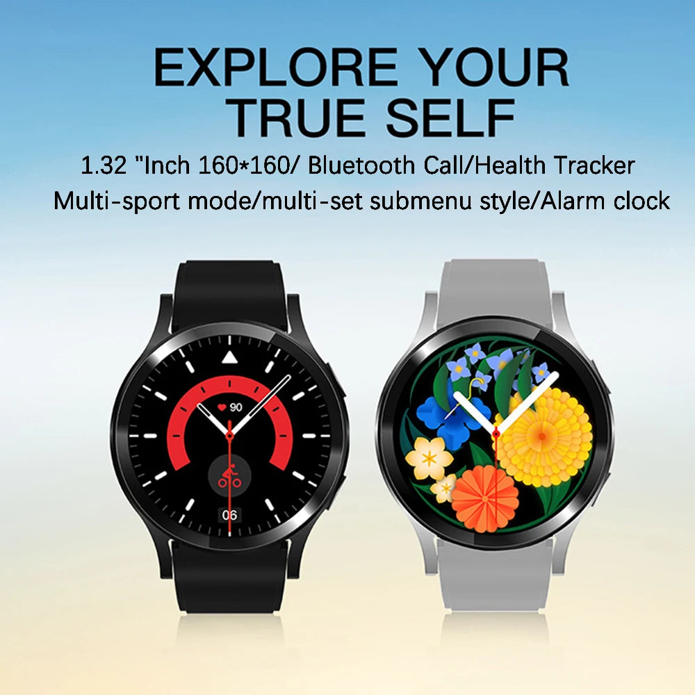 Smartwatch 2024 6 Pro (1.32", 160x160) Llamada Bluetooth, Diales Personalizados, Monitor Salud/Deporte para Hombre/Mujer