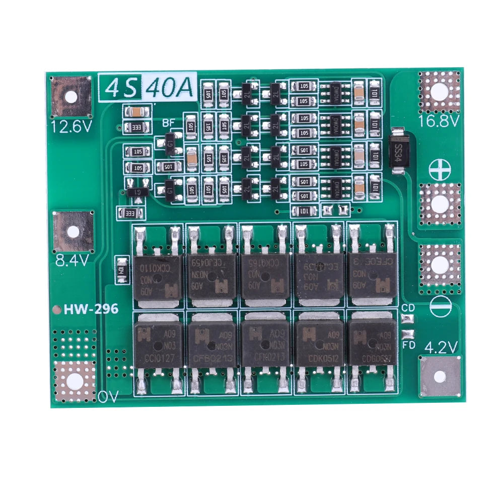 3S 4S 20A 40A 60A Li-ion Lithium Battery Charger Protection Board 18650 BMS Drill Motor 11.1V 12.6V/14.8V 16.8V Enhance/Balance