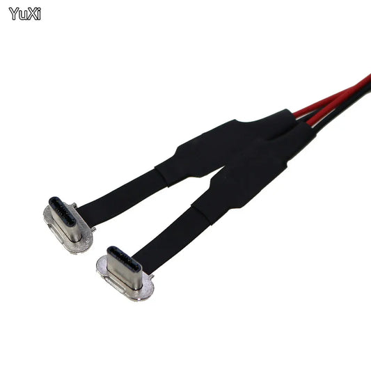 Cable Plano FPC (3 Pines USB-C Macho) para Carga Inalámbrica con Resistor R1 / Cable Soldadura (Extensión)