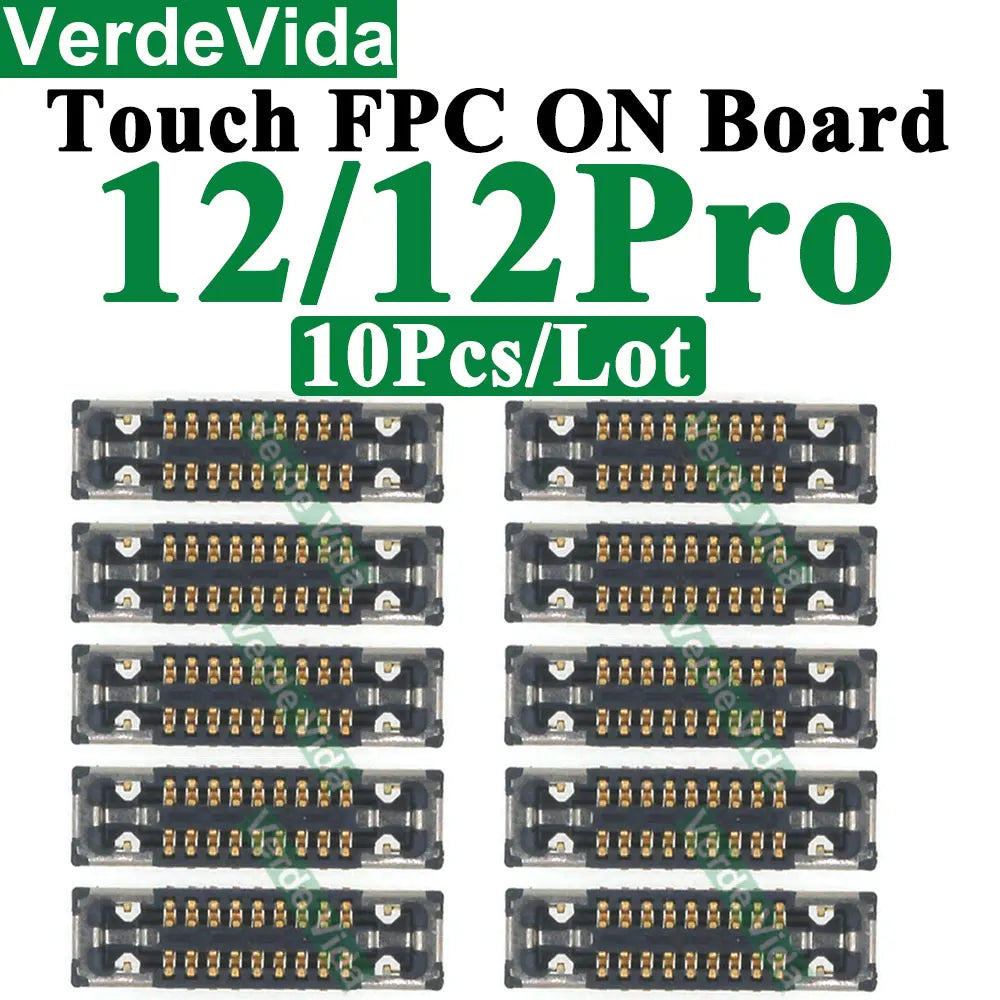 Conector FPC Táctil / Pantalla LCD en Placa Base para iPhone X/XS/XR/11/12/13/14/15/16 Pro Max/Plus (10 Unidades)