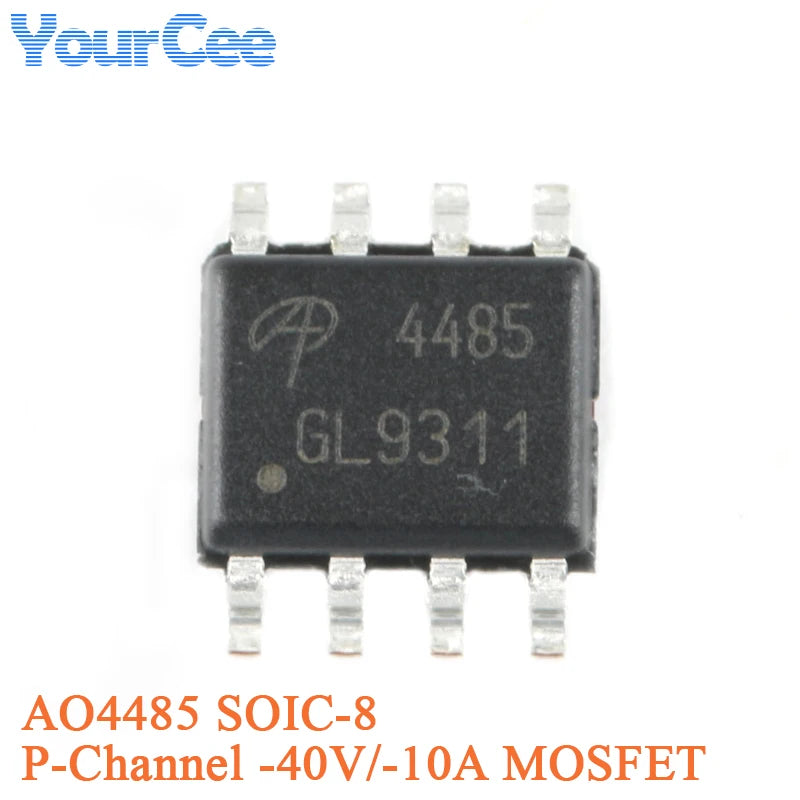 MOSFET Canal-P AO4407A SMD SOIC-8 30V 12A (Opciones AO44xx disponibles) - Lote 5/20 Piezas