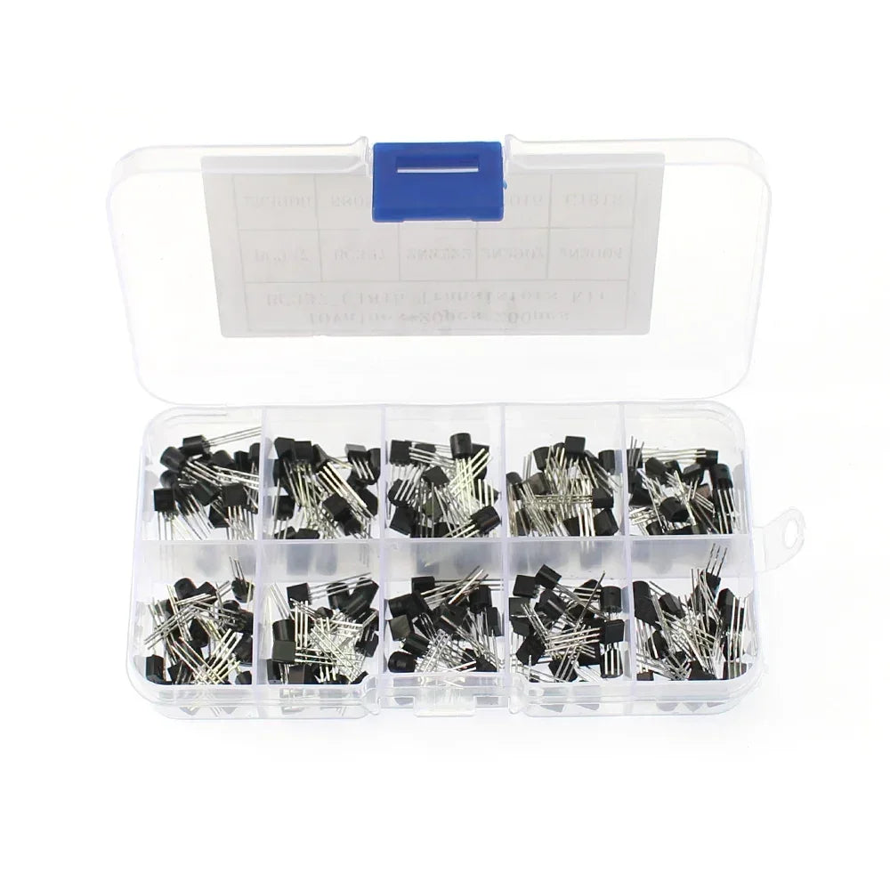 Kit Surtido Transistores BJT TO-92 NPN/PNP (A1015, BCxxx, S8xxx, 2Nxxxx) - 50-900 Piezas