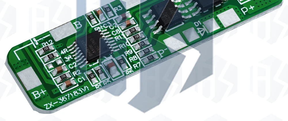 4S 20A 18650 Li-ion BMS Protection Board 4.35V Overcharge 2.5V Cutoff with 5A Continuous Discharge Cell Balancing