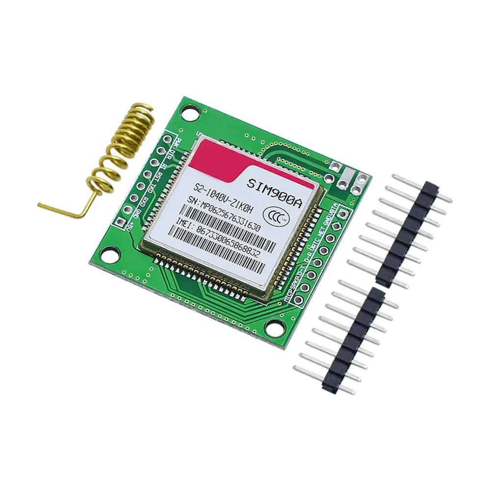 Kit Placa Módulo Transmisión Datos Inalámbrica GSM/GPRS SIM900A / SIM900 Mini V4.0 con Antena (Refurbished, C83 AEAK)