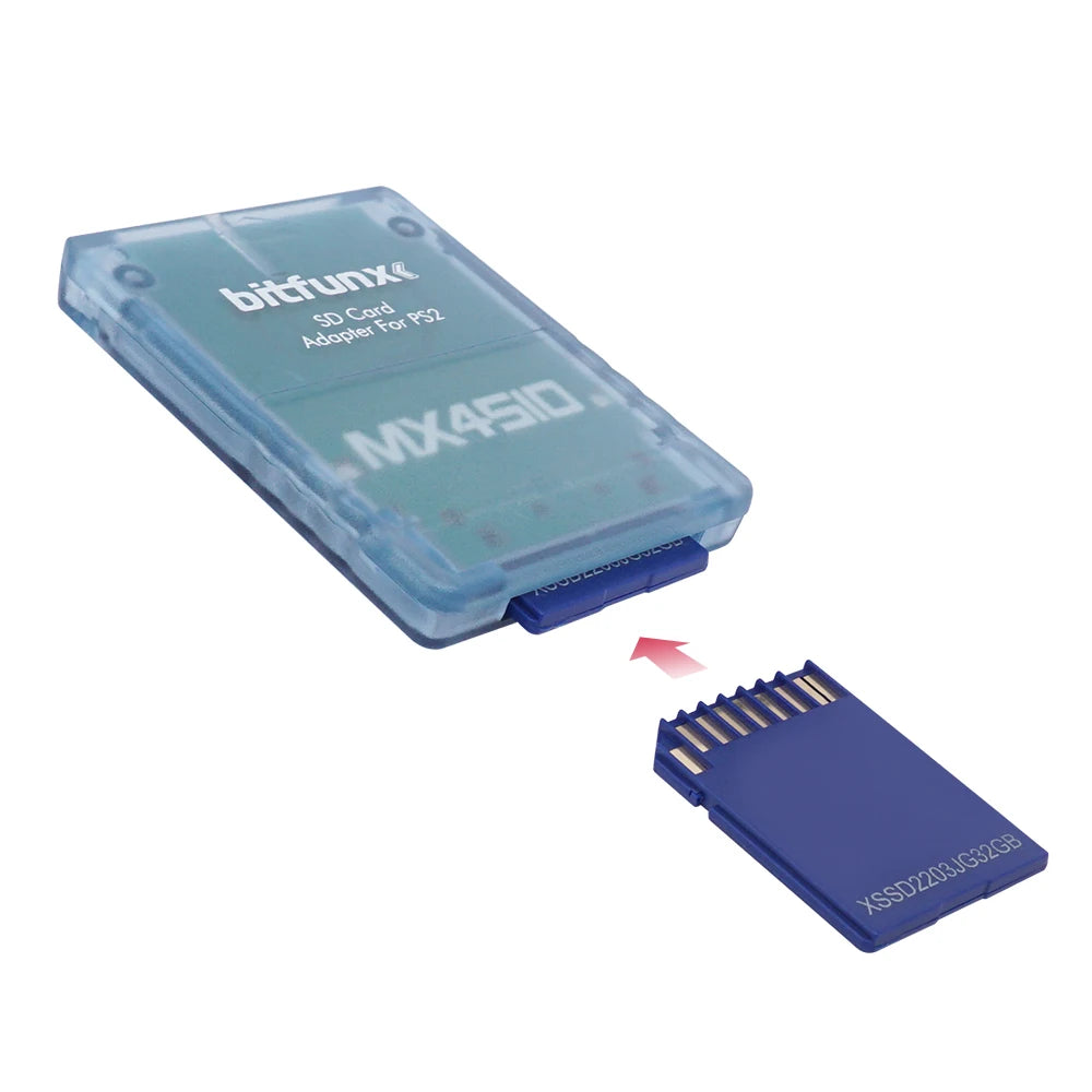 Adaptador Lector Tarjeta SD/TF Bitfunx MX4SIO SIO2SD para Consola PS2 PlayStation 2