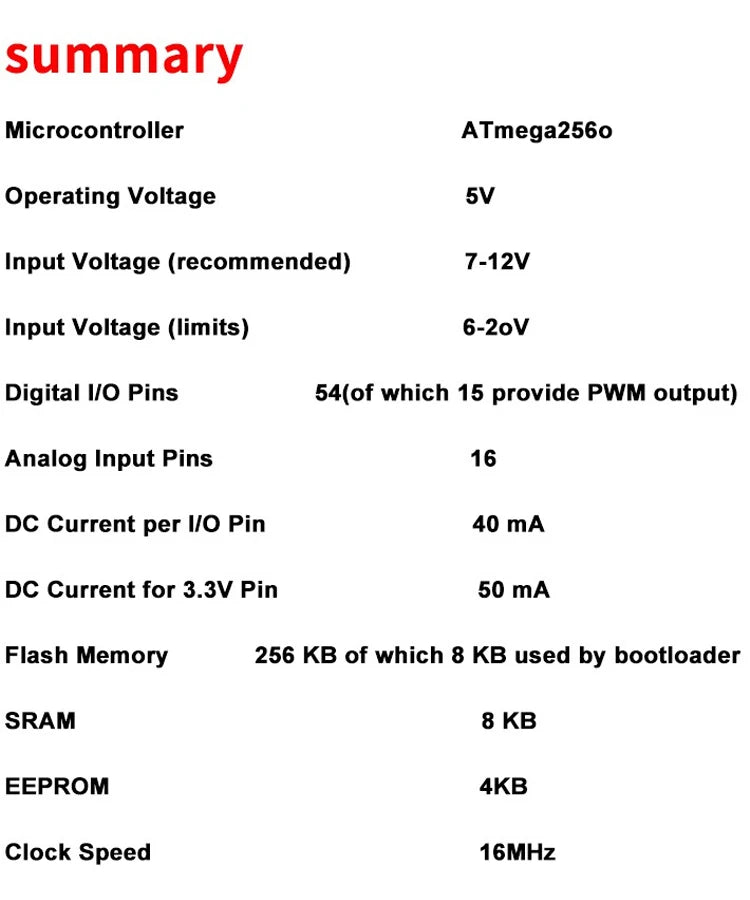 Placa Desarrollo MEGA2560 R3 (ATmega2560-16AU, CH340G) AVR USB / MEGA2560 PRO para Placa Expansión Arduino DIY Kit