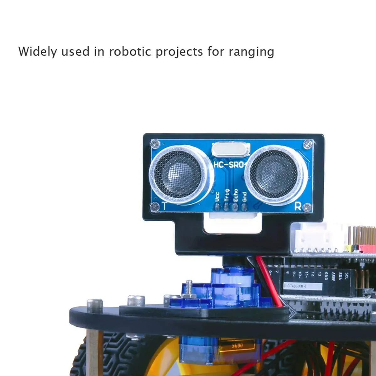Módulo Sensor Distancia Ultrasónico MELIFE HC-SR04 con Soporte Montaje y Set Cables para Arduino Mega R3/Mega2560 Robot (5 Unidades)