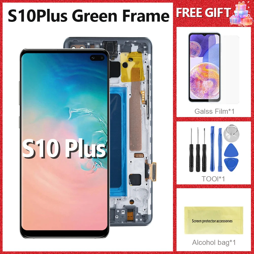 Pantalla S10plus 100% probada para Samsung S10 Plus, pantalla LCD S10 + para G975 Sm-g975f/ds G975u G975w