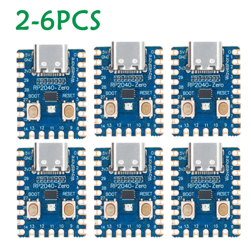 Placa Desarrollo PICO Microcontrolador RP2040 (CPU Doble Núcleo Cortex M0+, 2MB Flash) Módulo RP2040-Zero compatible Raspberry Pi