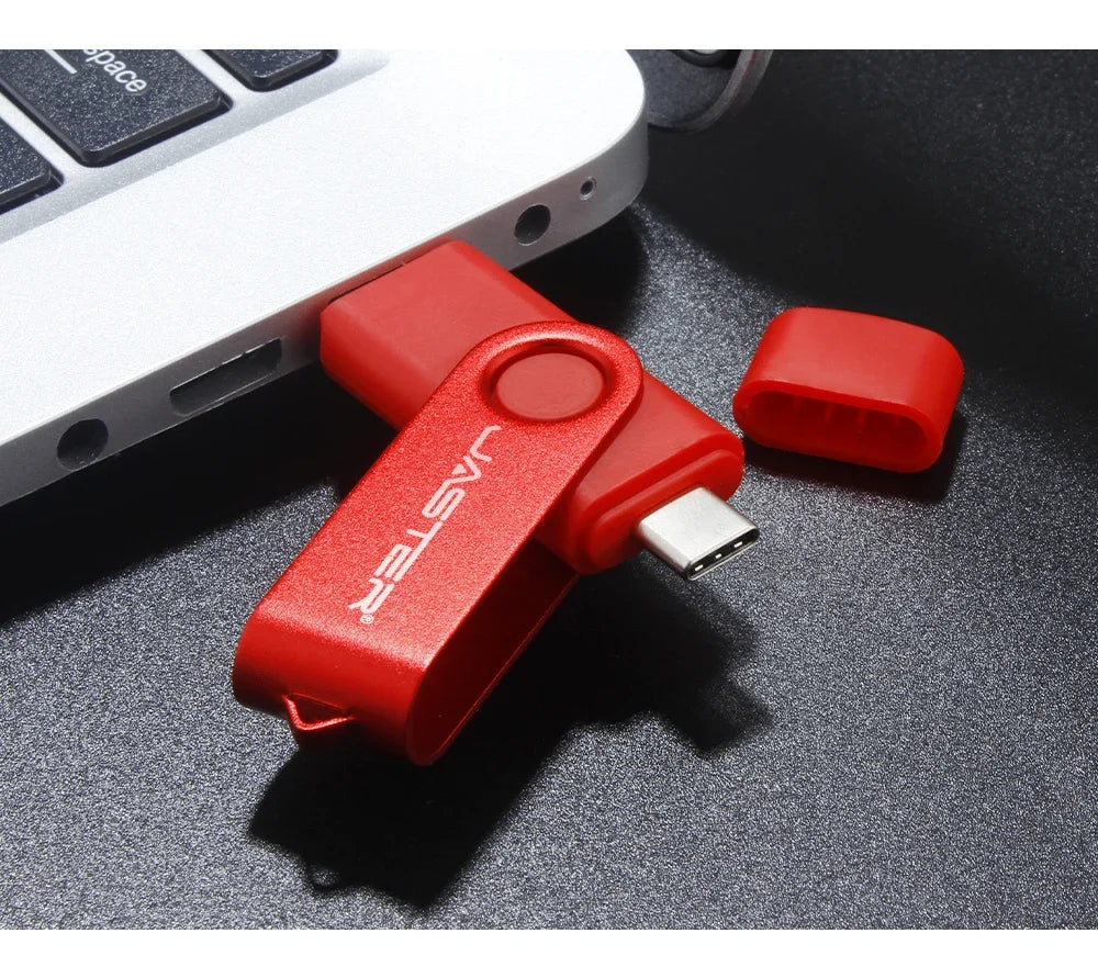 Memoria USB Flash Drive Pendrive Tipo C (32GB/64GB/128GB) con Llavero Regalo Empresarial