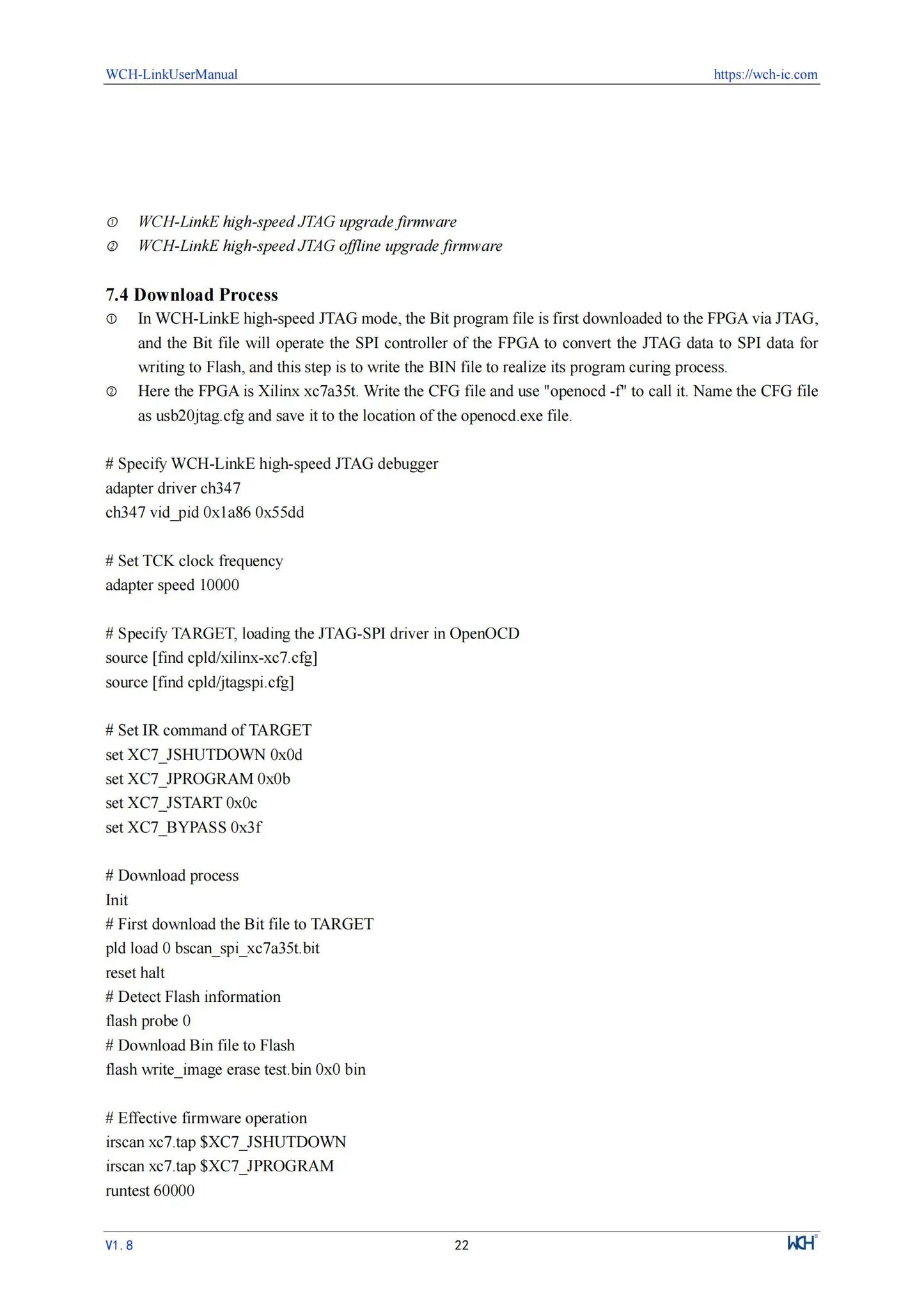 Adaptador Debugger/Descarga Online WCH LinkE (Soporta WCH RISC-V MCU / ARM SWD, USB a Serial)