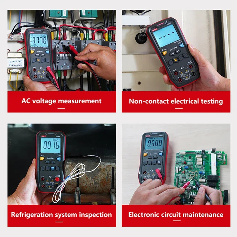 Multímetro Digital Inteligente UNI-T UT60S / UT60BT (Bluetooth) - True RMS, Tester Voltaje 1000V AC/DC, Amperímetro, Frecuencímetro
